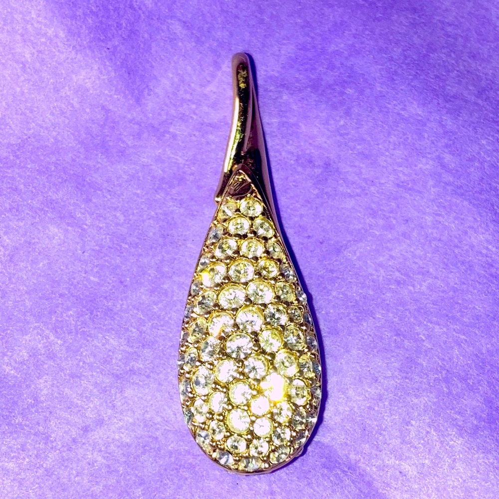 Swarovski  Crystal pave  drop pendant